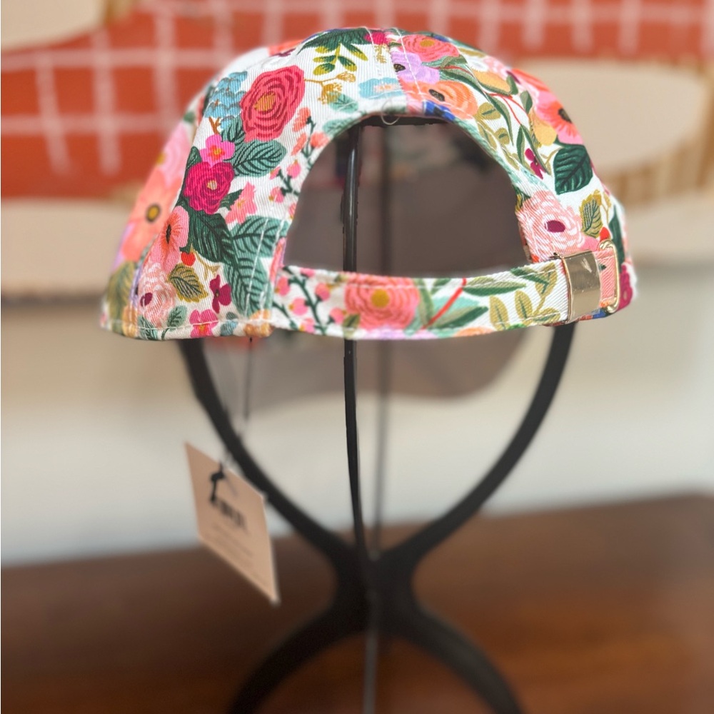 Floral Cotton Baseball Cap Garden Cottagecore Adjustable Hat OS - Picture 5 of 7